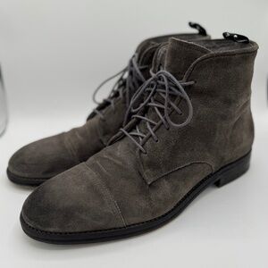 Men's ALLSAINTS Harland Suede Boots Charcoal Grey Size US 13